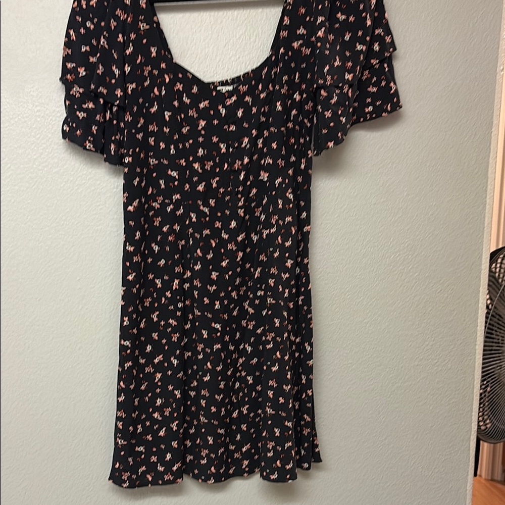 Billabong Black Floral Midi Dress